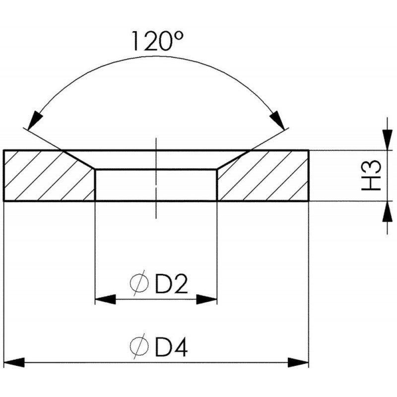 Rondelle à portée conique DIN6319D M14 AMF 1 PCS - 4