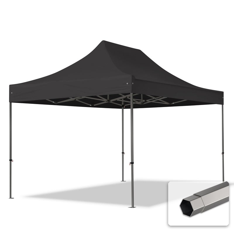 3x4,5 m Namiot Ekspresowy, PREMIUM Stal 40mm, ciemnoszary