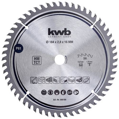 Tarcza do piły tarczowej kwb 184 mm 56 zębów węglik precyzja