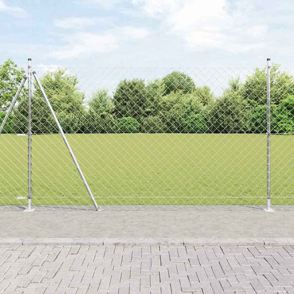 Ogrodzenie z drutu spawanego z betonową podstawą vidaXL