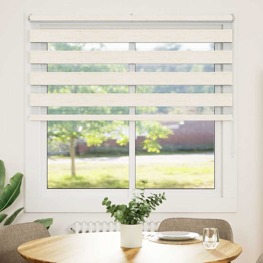 Estor cebra beige mármol tejido ancho 145,9 cm poliéster - 2