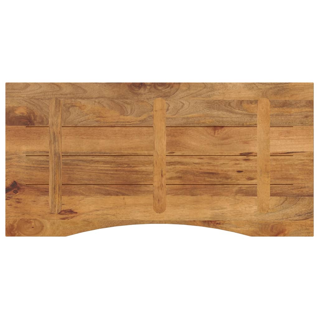 Maison Exclusive - Dessus de bureau avec courbe 110x60x2,5 cm manguier massif brut - 5