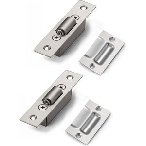 AIsecure Lot De 2 Cylindres à Mortaiser En Laiton Avec 2 Clés Pour Serrure De Porte Standard Commerciale Standard à Clés Identiques Pour Portes De Vitrine - Argenté