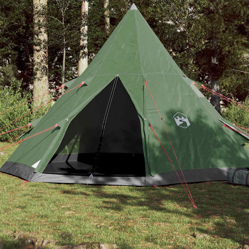 Namiot turystyczny, tipi, 4-os., zielony, wodoszczelny