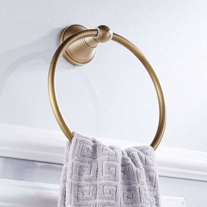 Bisk 00411 Decorative Towel Holder Antique Brass Effect for 2 Towels 67