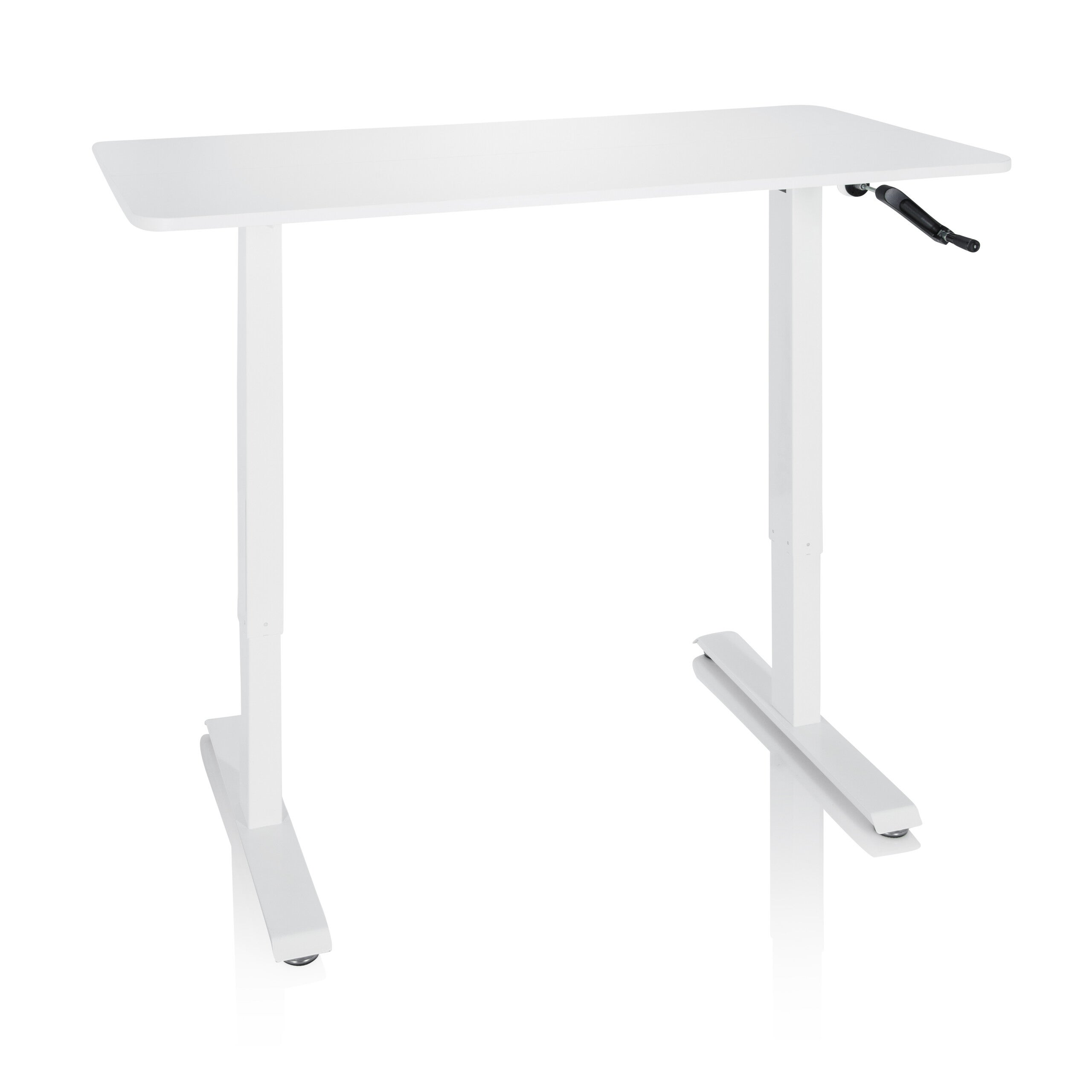 Scrivania STAND CR 120 x 60 altezza regolabile manualmente bianco hjh OFFICE - 2