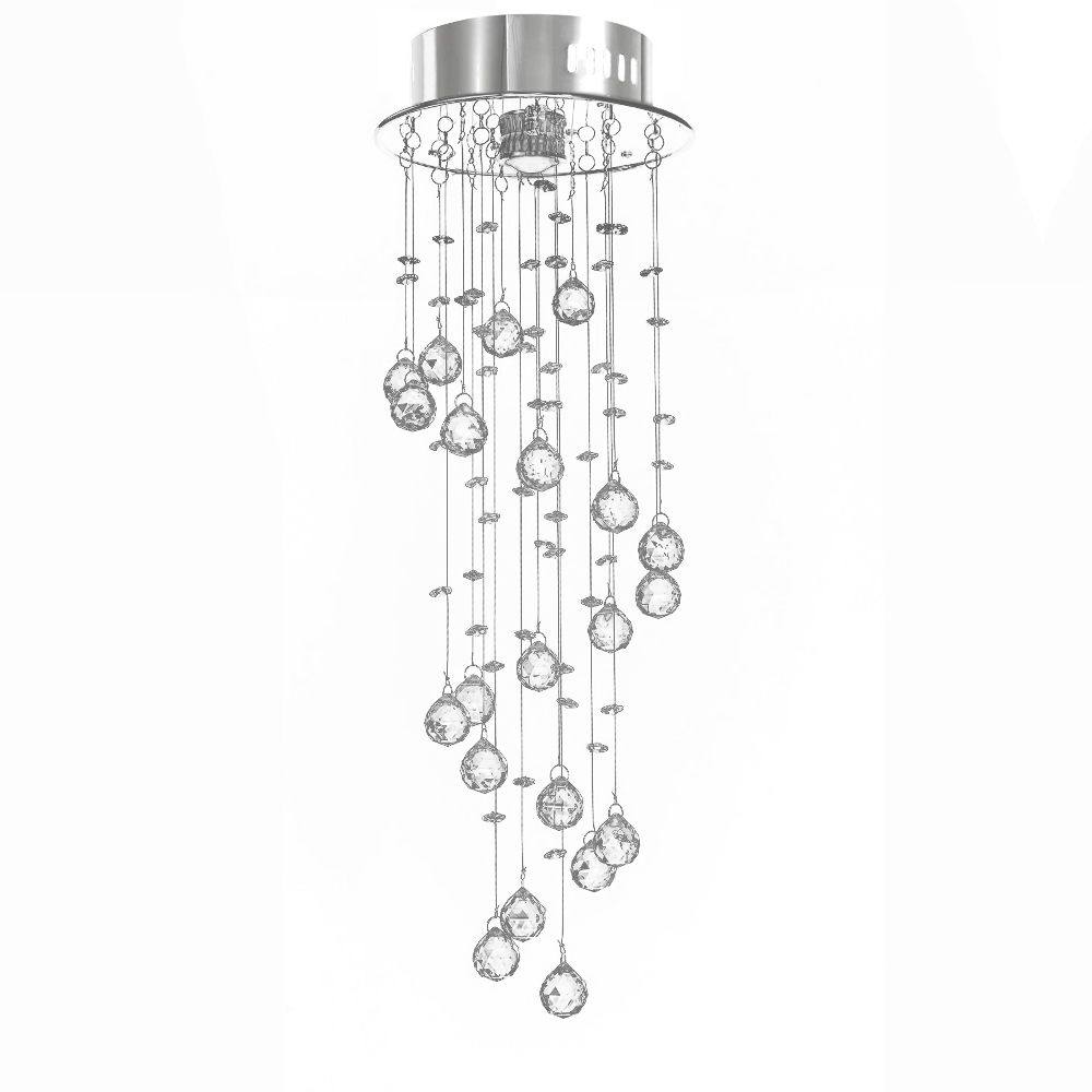 Lampa Sufitowa Kryształowa Toolight App779-3C Transparentny