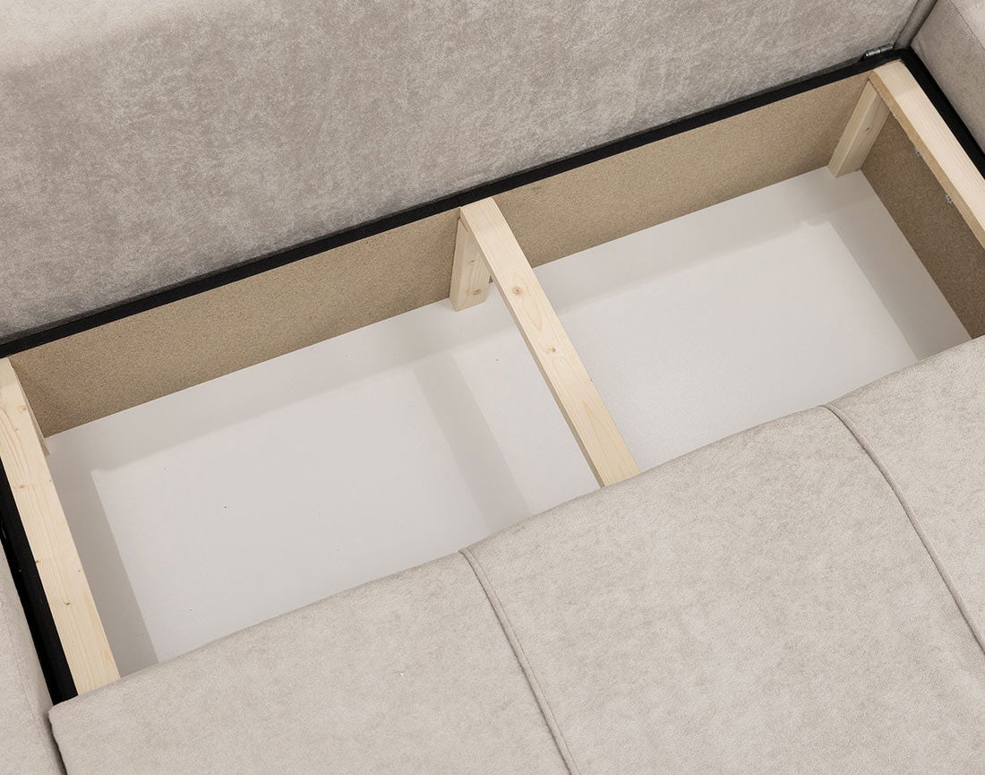 Canapé panoramique 7 places En U en Tissu Taupe - NICOLE - Best Mobilier - 5