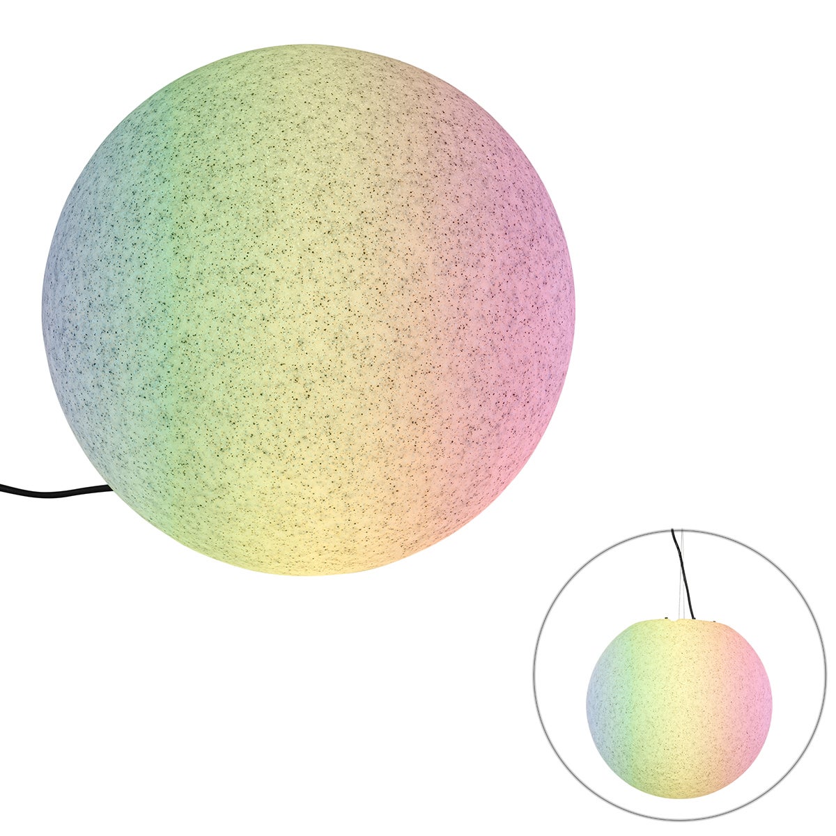 Inteligentna lampa zewnętrzna szara 45 cm IP65 z LED - Nura