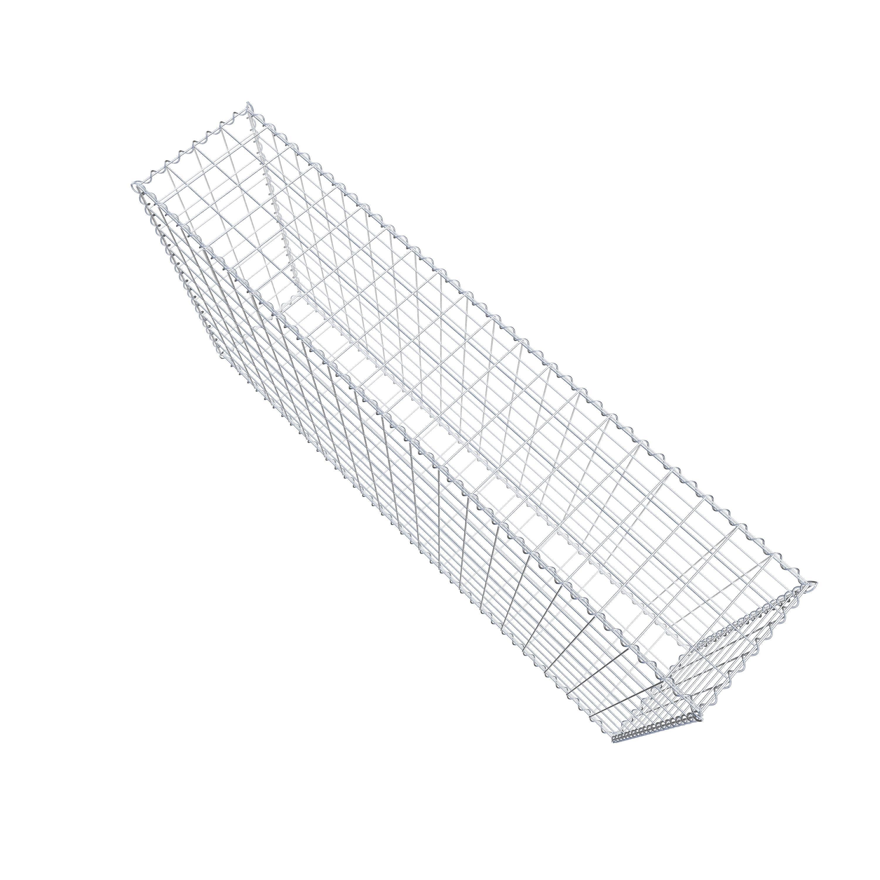 Gavión de acero galvanizado 200x100x40cm (LxAxP), malla 10 x 10cm, Espiral, jaula metálica para muro o jardín - 5