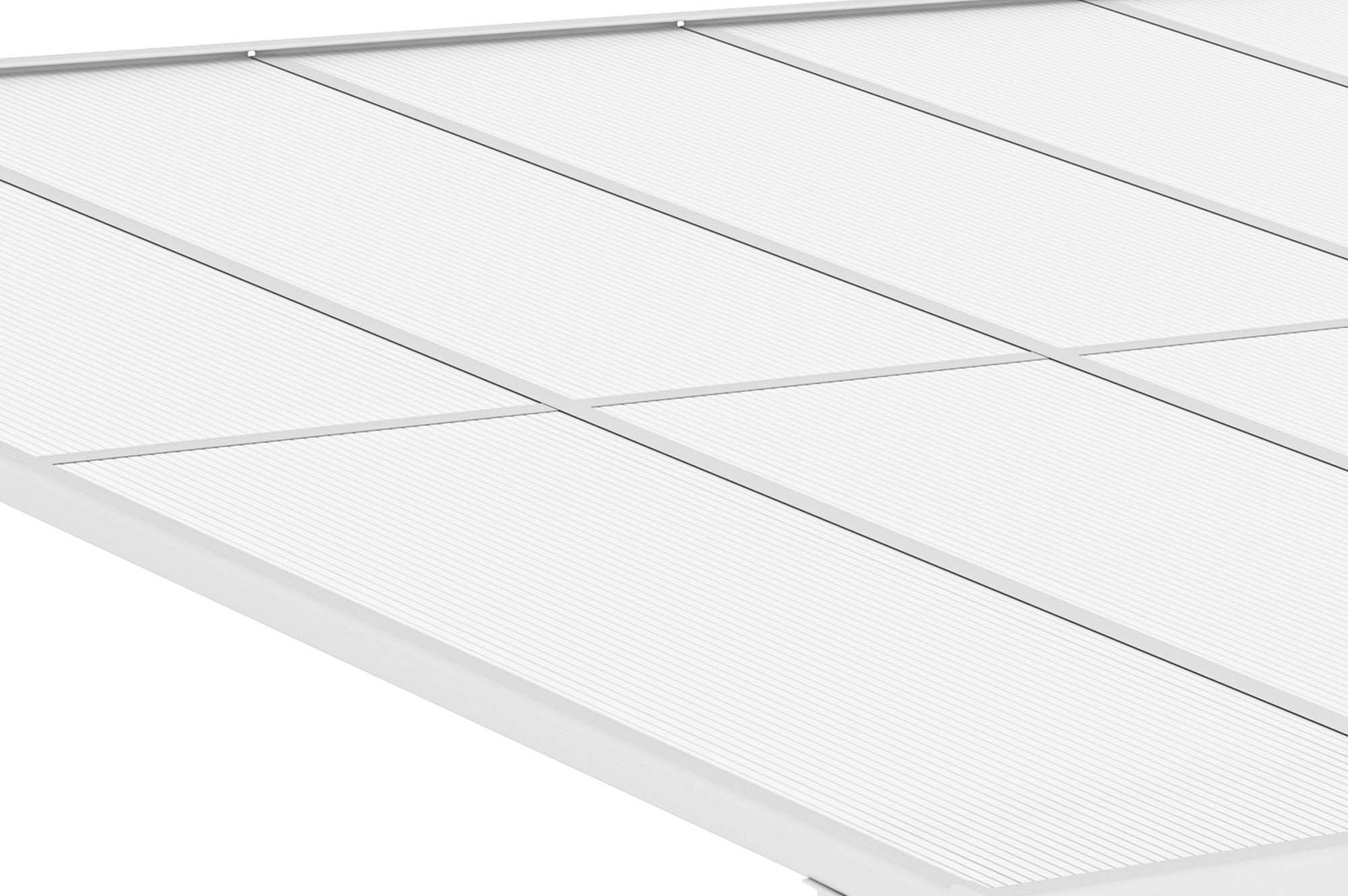 Pergola/Cochera adosada KLEO 3m x 3m aluminio Blanco - 7