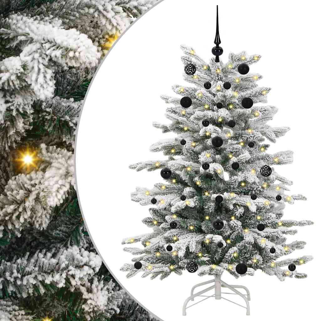 Sztuczna choinka z zawiasami Biały 150 cm PE i PVC
