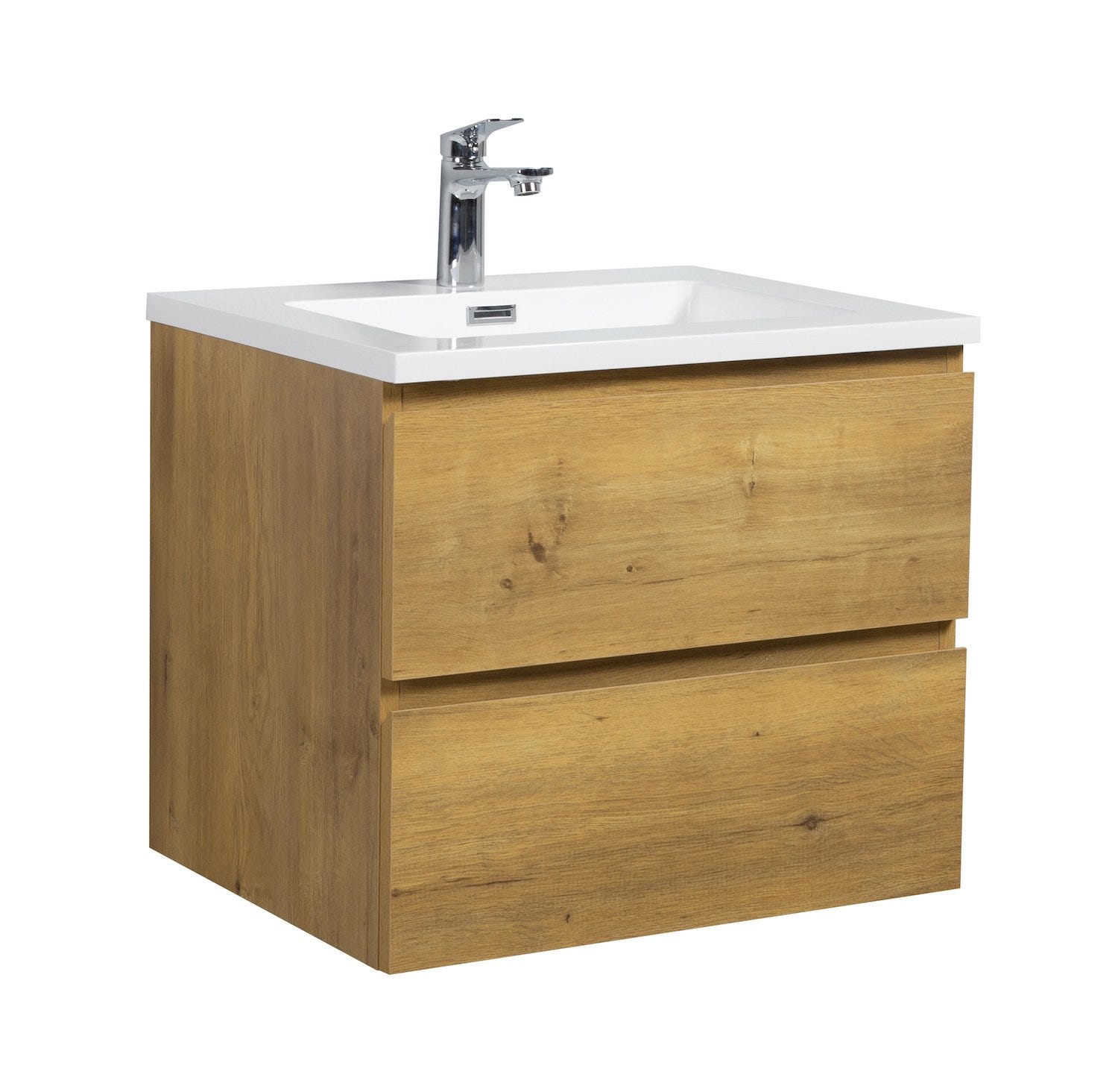 Meuble de salle de bain angela 80cm - chene – armoire de rangement - Conforama Meuble de salle de bain angela 80cm - chene – armoire de rangement - Conforama