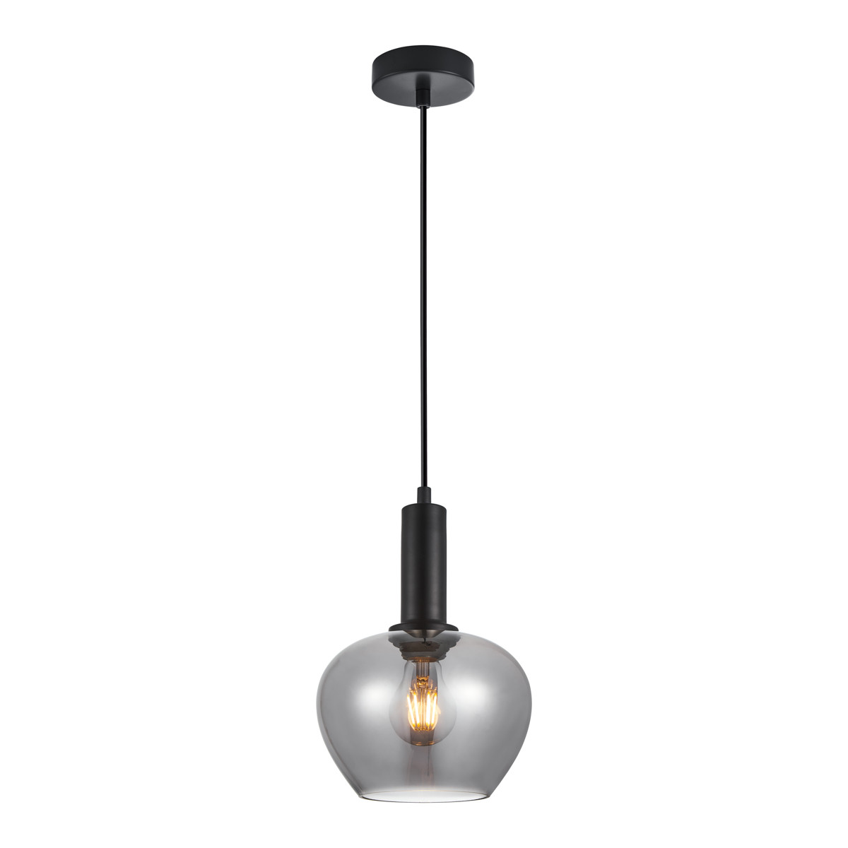 Lampa wisząca STABLA czarna 1 x E27 x 40W wym: 102 x 19 x 19 cm Italux