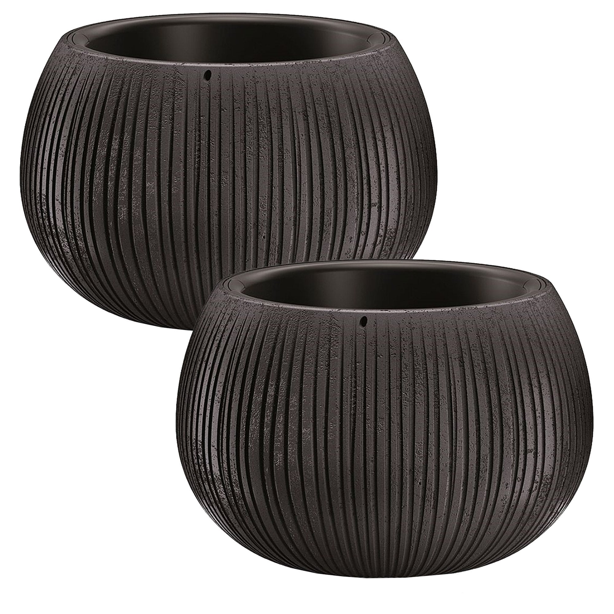 botle Vaso per piante rotondo in plastica, diametro 58 cm, color terracotta, davanzale, terrazza, giardino, veranda, 8 colori, 6 misure