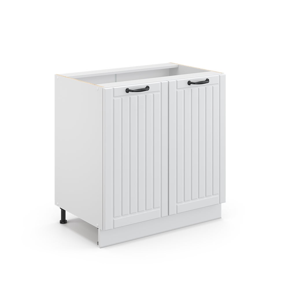 Vicco Szafka pod zlew Fame-Line, Biały domek wiejski, 80 cm z półką, bez blatu roboczego