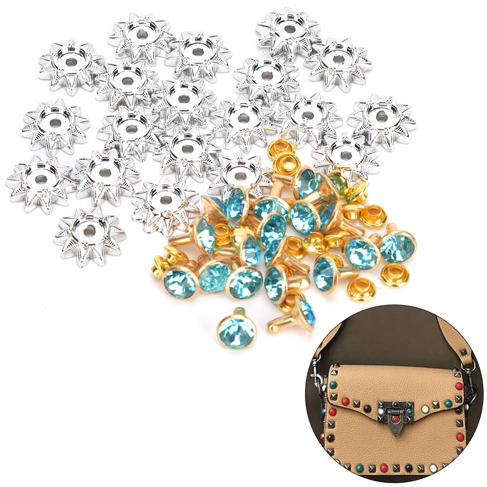 Milisten Lot De 20 Rivets à Vis En Forme De Cœur Dorés - Pour Cuir Et Accessoires