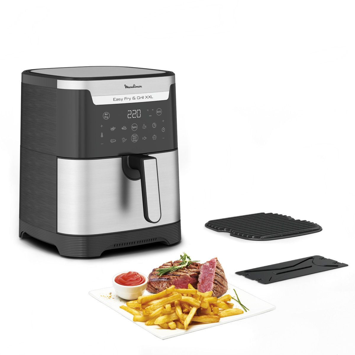 Frytkownica Moulinex Easy Fry &amp; Grill XXL 6,5L 8 Programów Automatycznych