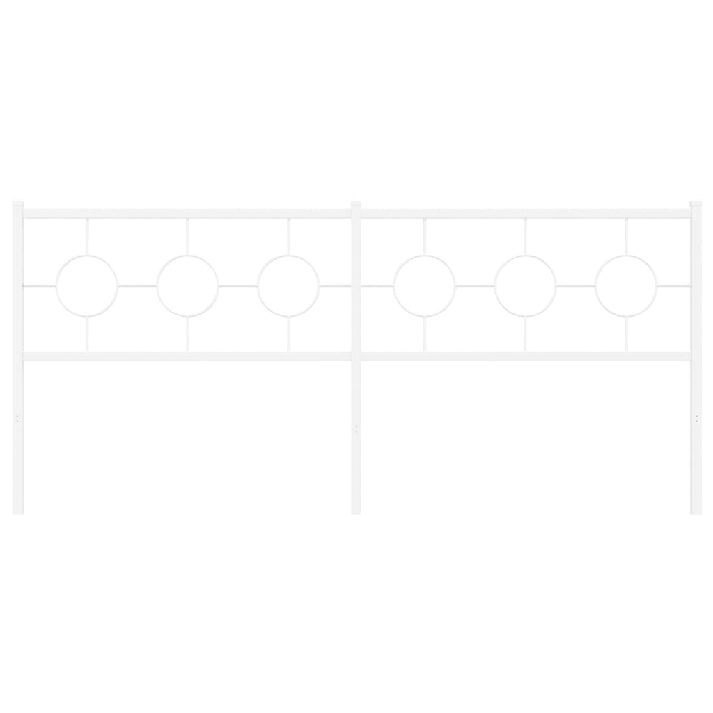 Testiera in Metallo Bianco 200 cm vidaXL - 4