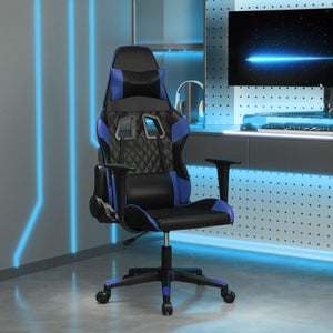 Alantik RX5 Poltrona Gaming Ergonomica Blu - Regolabile In Altezza, Rivestita In PVC E Mesh