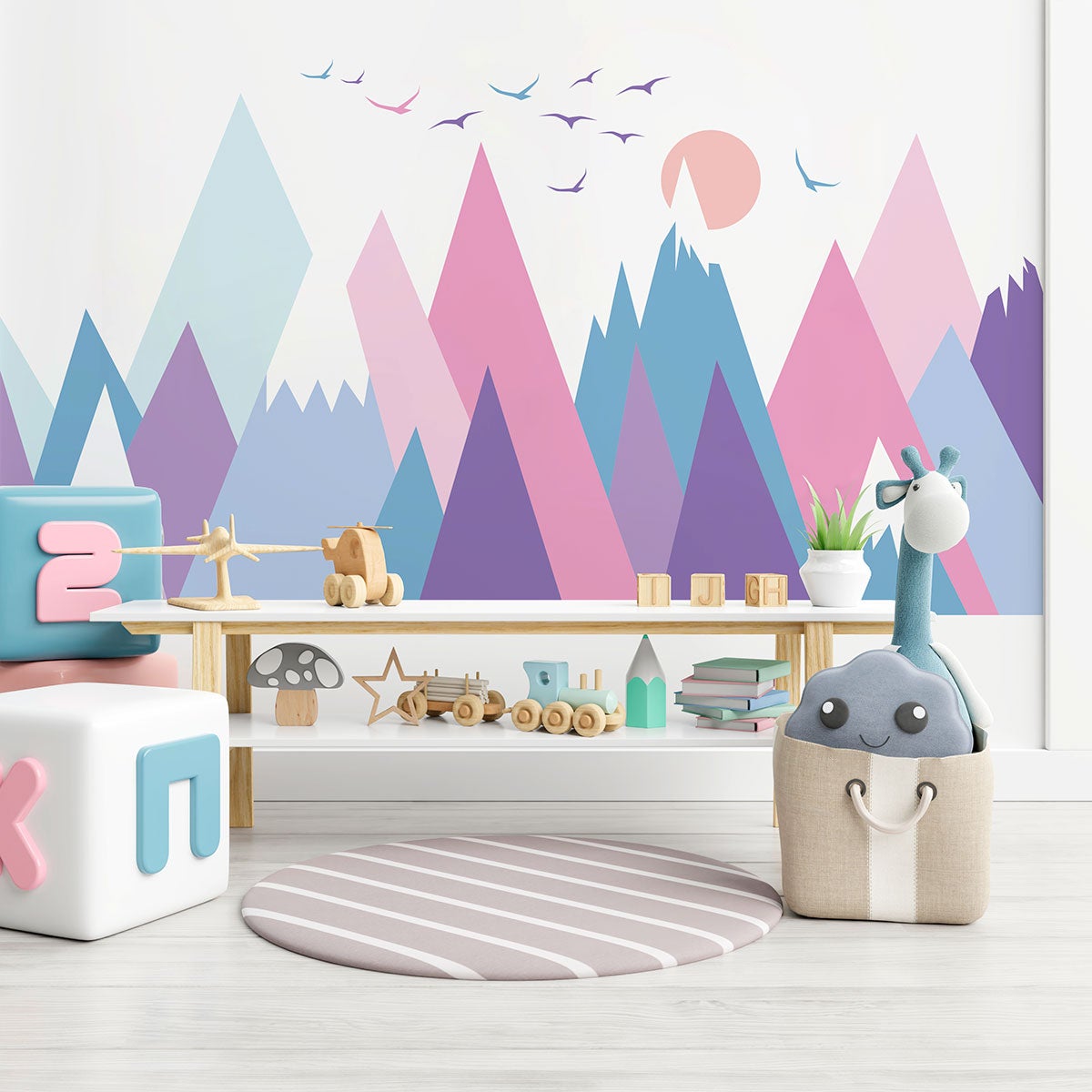 Adesivo bambino di montagna scandinavo mujka - Sticker adesivo - adesivi murali - 70x105cm - 5