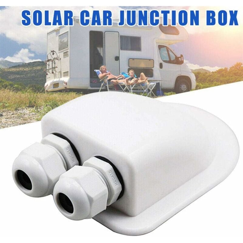 Passe Toit Camping Car Passe-Câble Solaire Étanche IP67 - Double Entrée - Pour Camping-car, Bateau - Montage Sans Perçage Passe Cable - 2