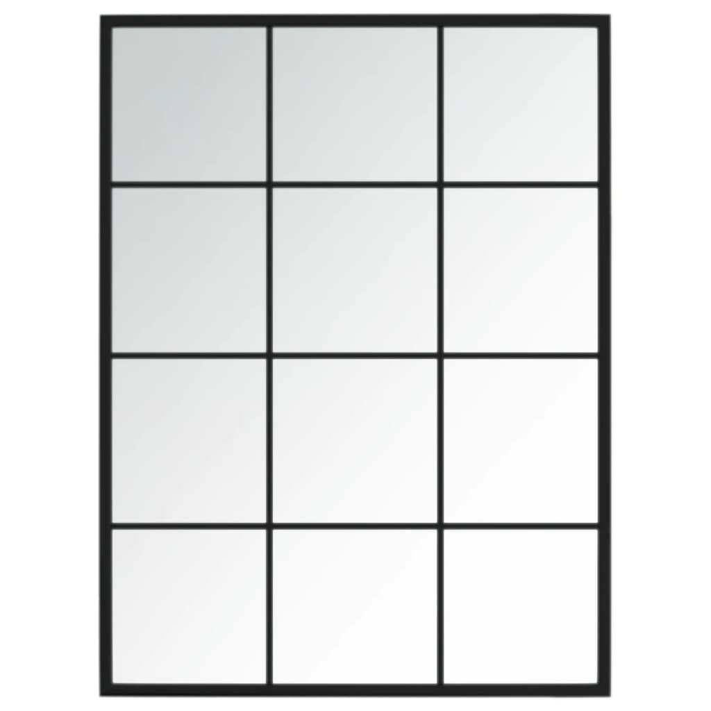 Maison Exclusive - Miroir mural noir 80x60 cm métal - 2