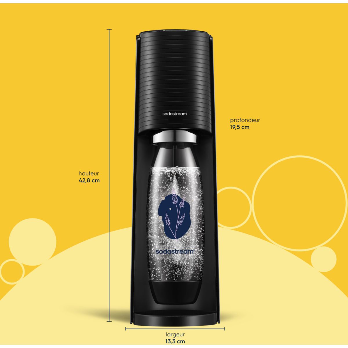Machine à soda SODASTREAM TERRA Noire Lavande | Leroy Merlin