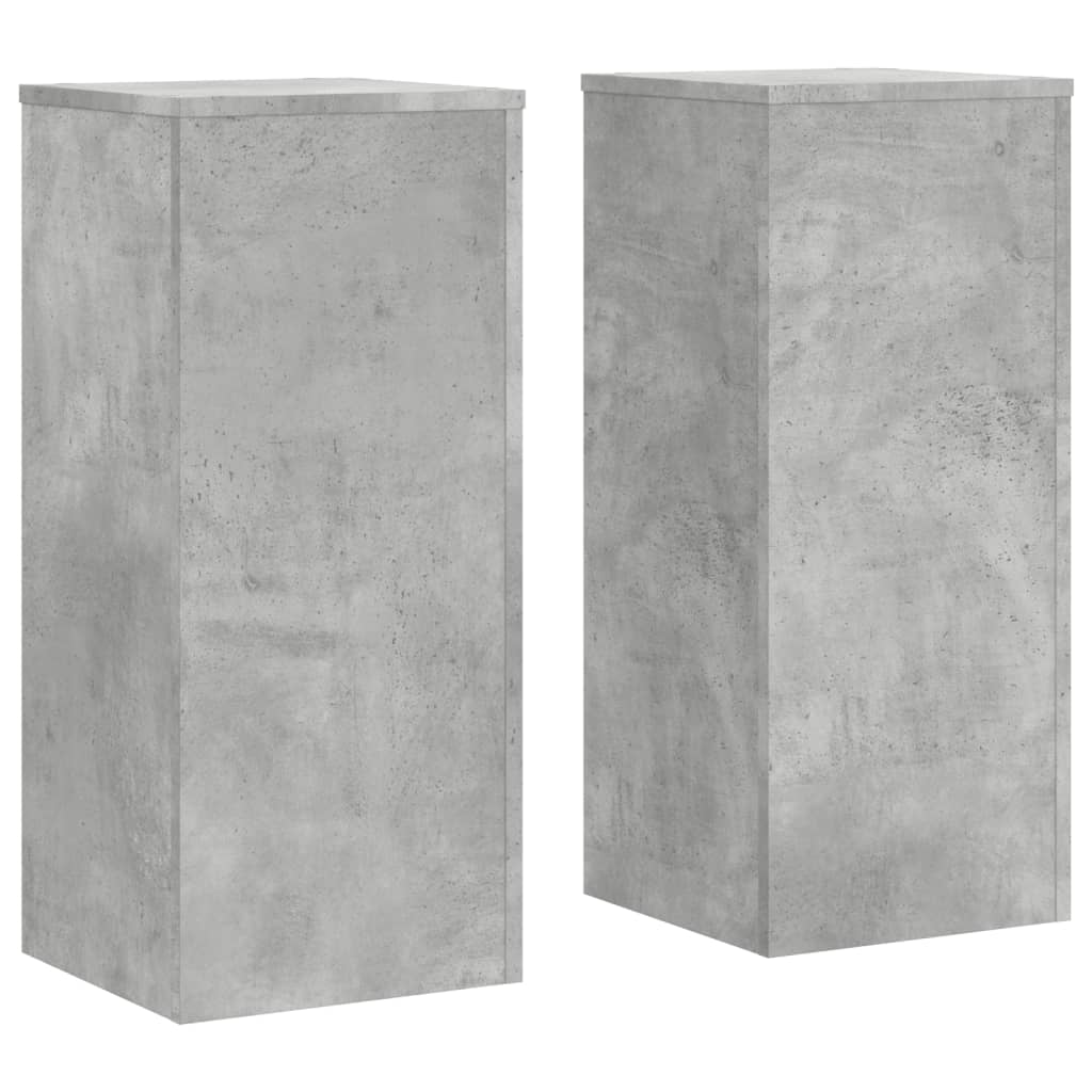 Support de plante, 2 pièces, gris béton, pour le jardin, 30 × 30 × 70 cm - 2