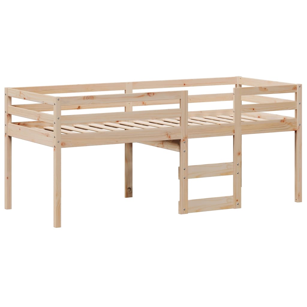 Lit haut avec toit 75x190 cm bois de pin massif - 5