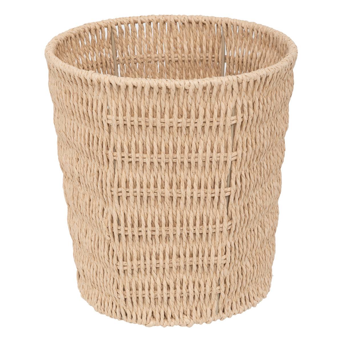 Cestino In Bamb&ugrave; 6L Terre Inconnue - Beige, 19.5x19.5x26.4cm, Per Casa O Giardino