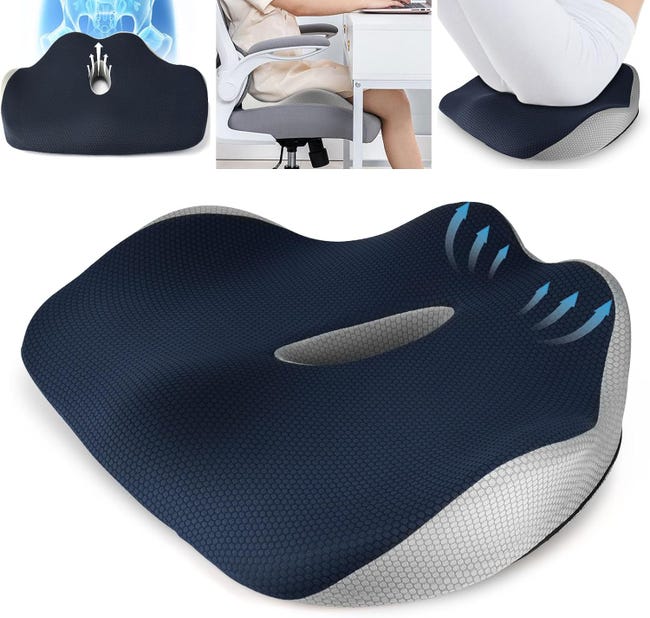 Cuscino Auto Memory Foam Universale - Supporto Lombare E Sedile Cuneo, Traspirante E Lavabile - Foto 10