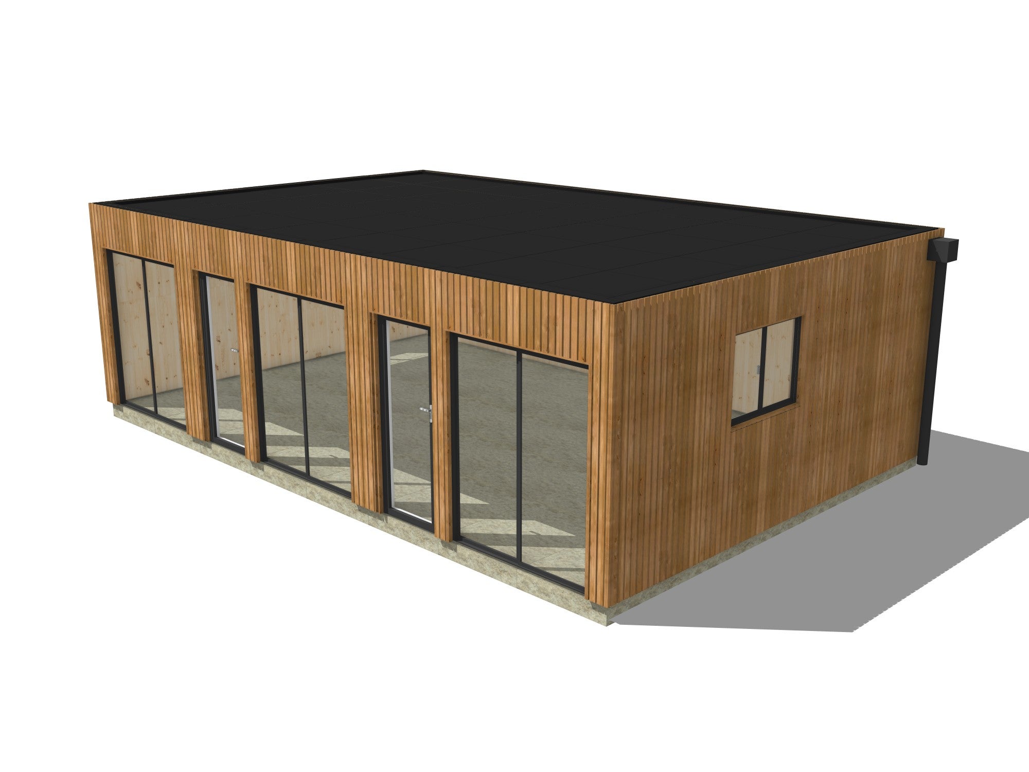 Studio de jardin habitable en bois 8,8 x 5,7 x 2,7 m - 2