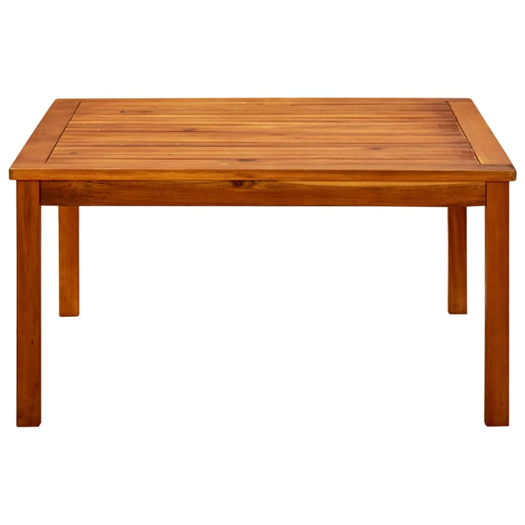 SKM Tavolo Da Giardino Quadrato 85x85x74 Cm In Legno Massello Di Acacia - Finitura Naturale Ad Olio