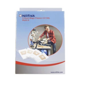 Vhbw 10x Sacs Compatible Avec Nilfisk Multi II 22, Multi II 22 Inox, Multi II 30 T Aspirateur - Microfibres Non Tissées, 54,15cm X 49.5cm, Blanc