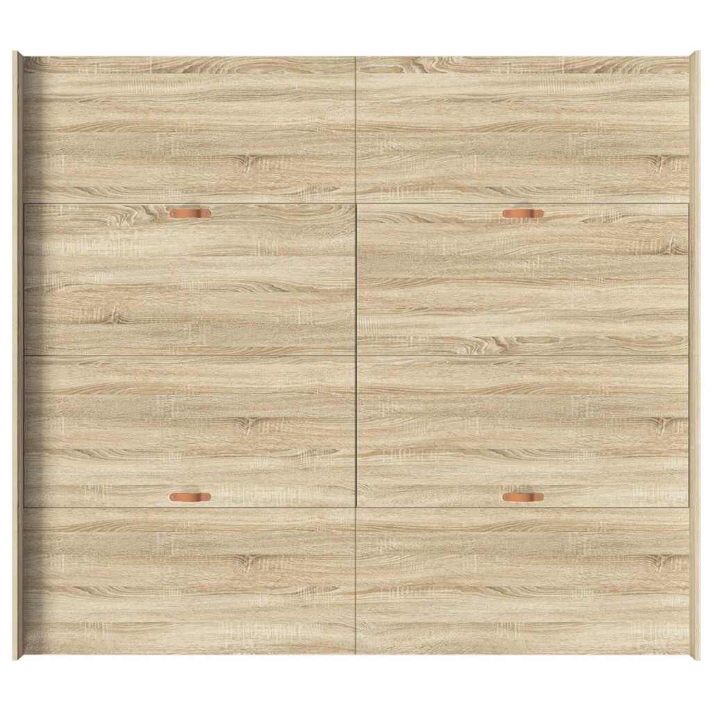 Cadre de lit avec rangement, chêne, pour la chambre, 200 × 200 cm - 8