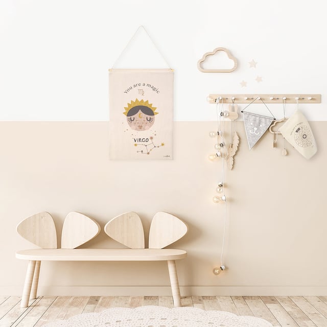 Déco murale chambre enfant zodiaque signe vierge LITTLE VIRGO