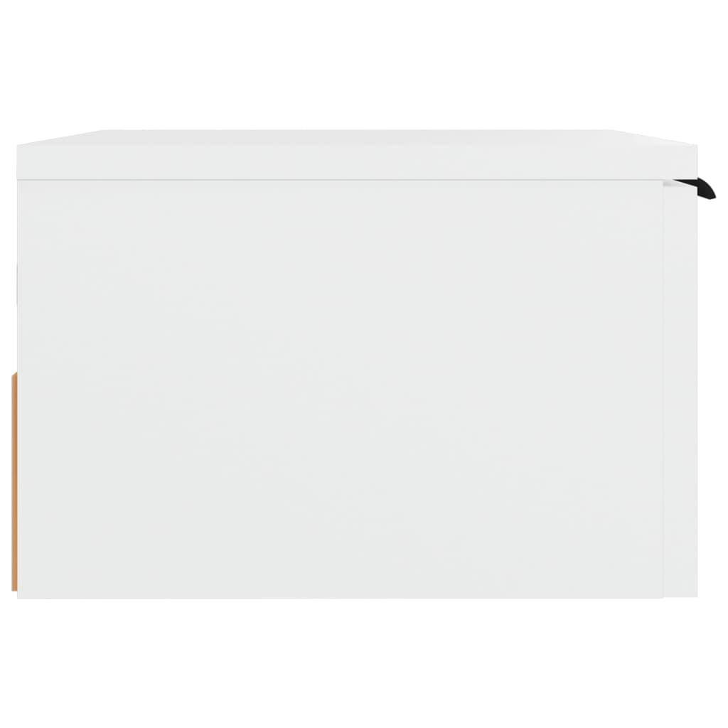 Pack de 2 Mesitas de noche de pared，Mesitas de noche flotantes，Mesilla de noche blanco 34x30x20 cm CFW47580 - 5