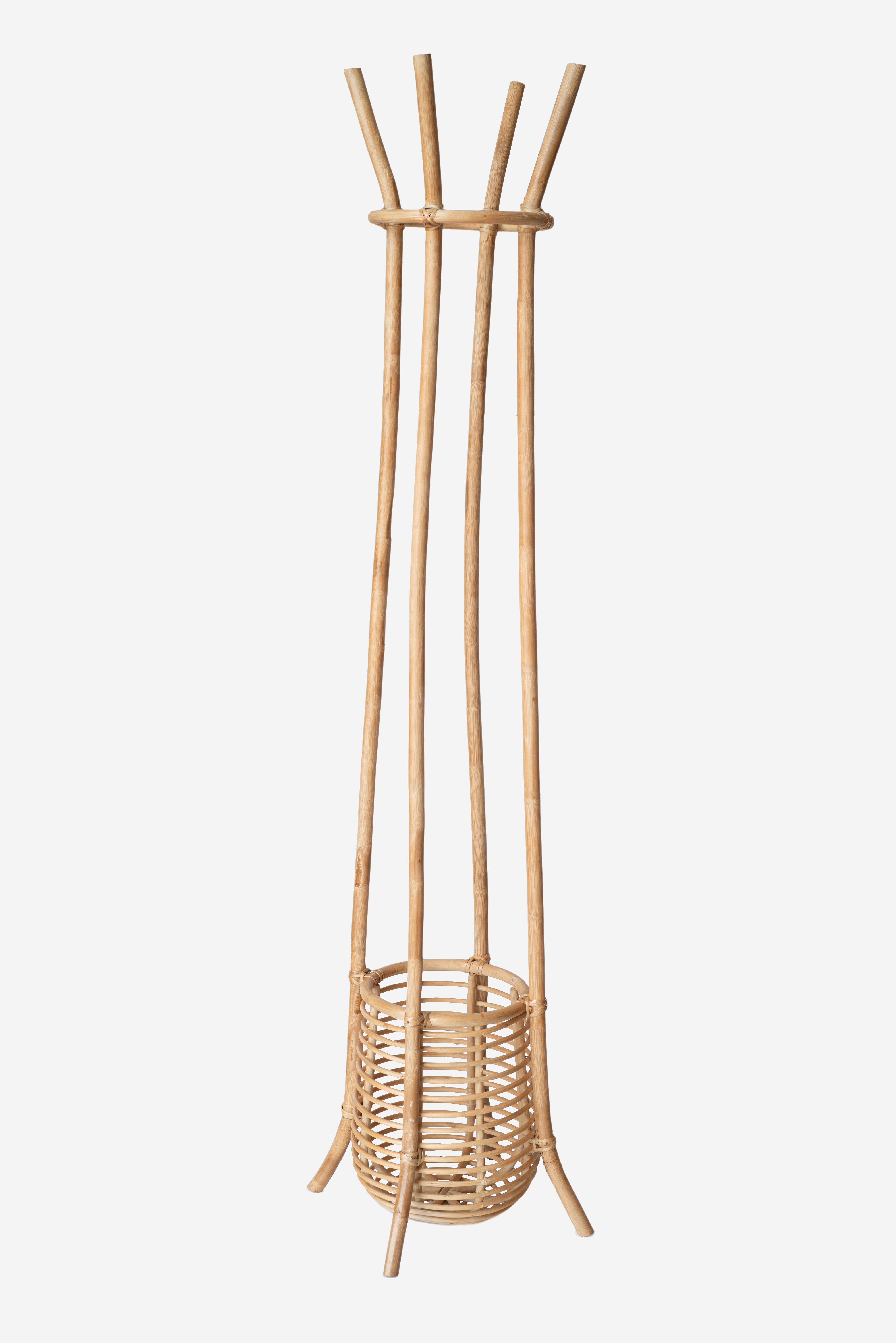 Wieszak z rattanu 170x45x45cm – Ręcznie wykonany, lekki, trwały i naturalny