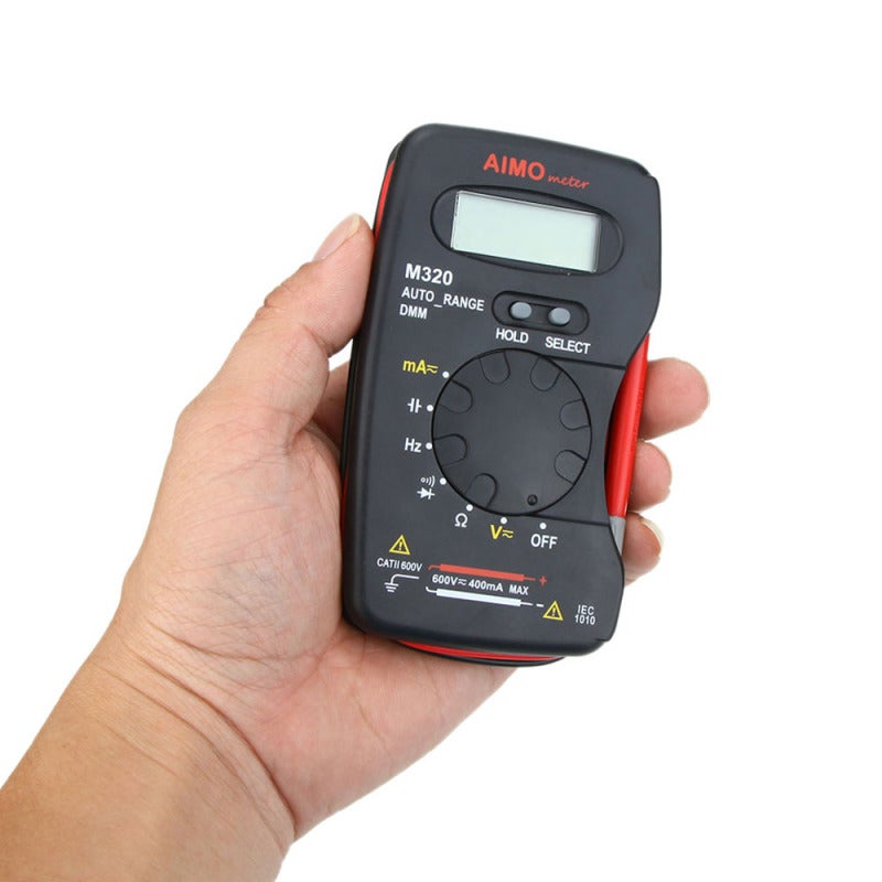 Multimètre numérique LCD de poche AIMO M320, mesure de fréquence, capacité, maintien des données, plage automatique - KISTO - 4