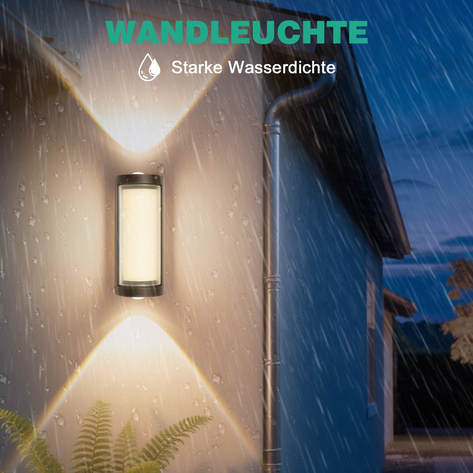 LOVHAUS Kinkiet LED 7W Zewnętrzny IP65 Wodoodporny Bez Migotania Miękkie Światło Antyodblaskowe do Ogrodu, Muru Zewnętrznego