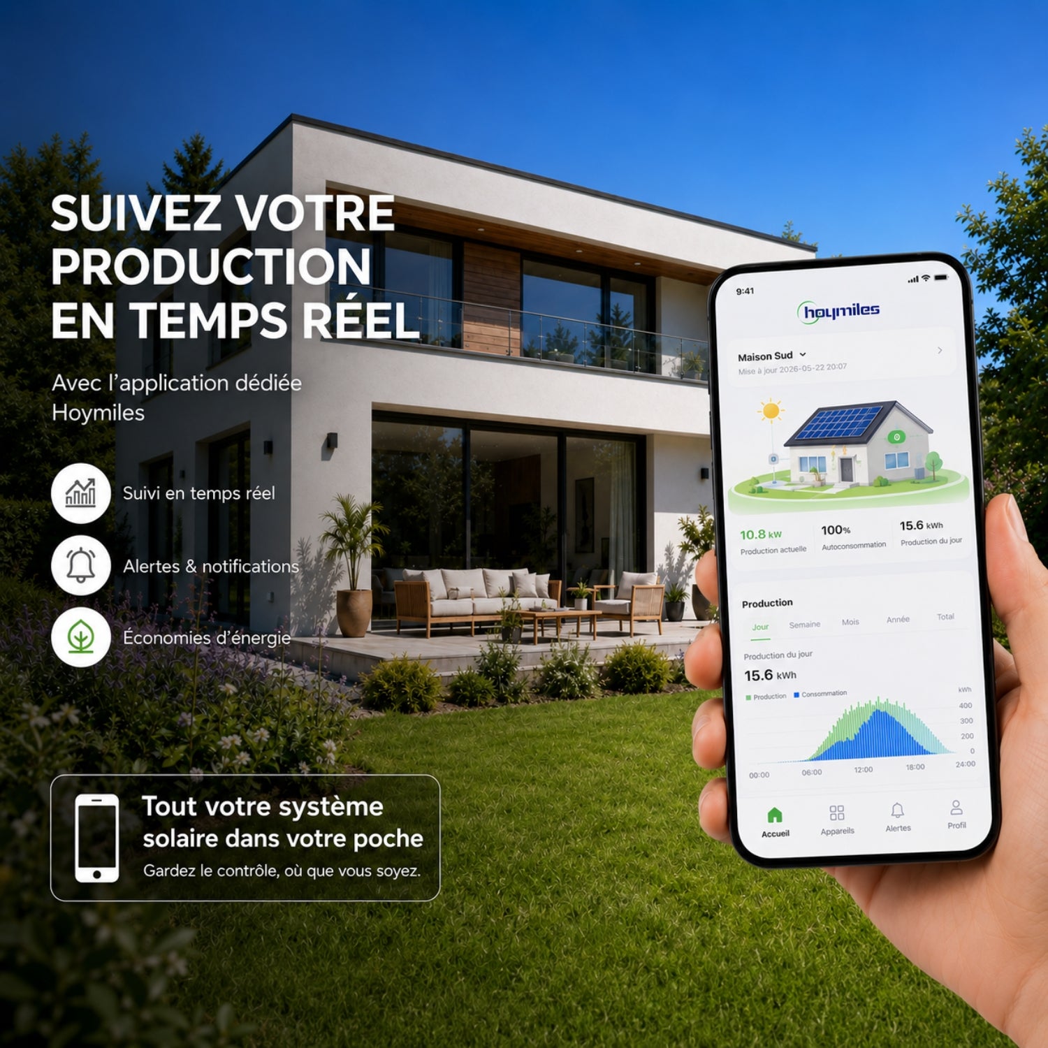 Micro-onduleur 1000W Wifi Hoymiles + Câble AC 5m - 4