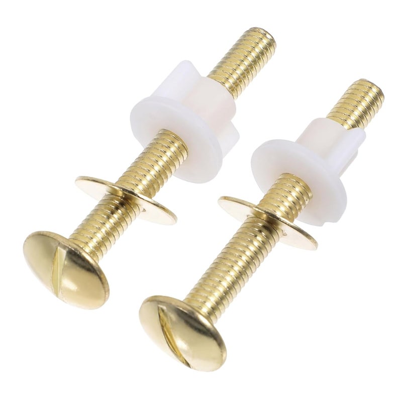 Zestaw śrub do spłuczki toaletowej 4-częściowy ze śrubami, podkładkami i złączkami – akcesoria zamienne do montażu i podłączenia pokrywy toalety