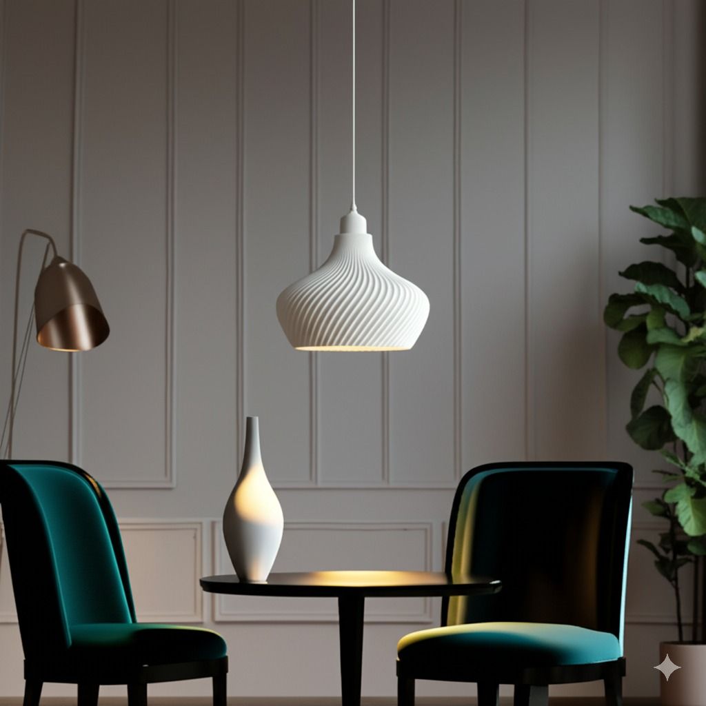 Lámpara de techo modelo DAILA BLBB Blanco /cable blanco /floron blanco - 3