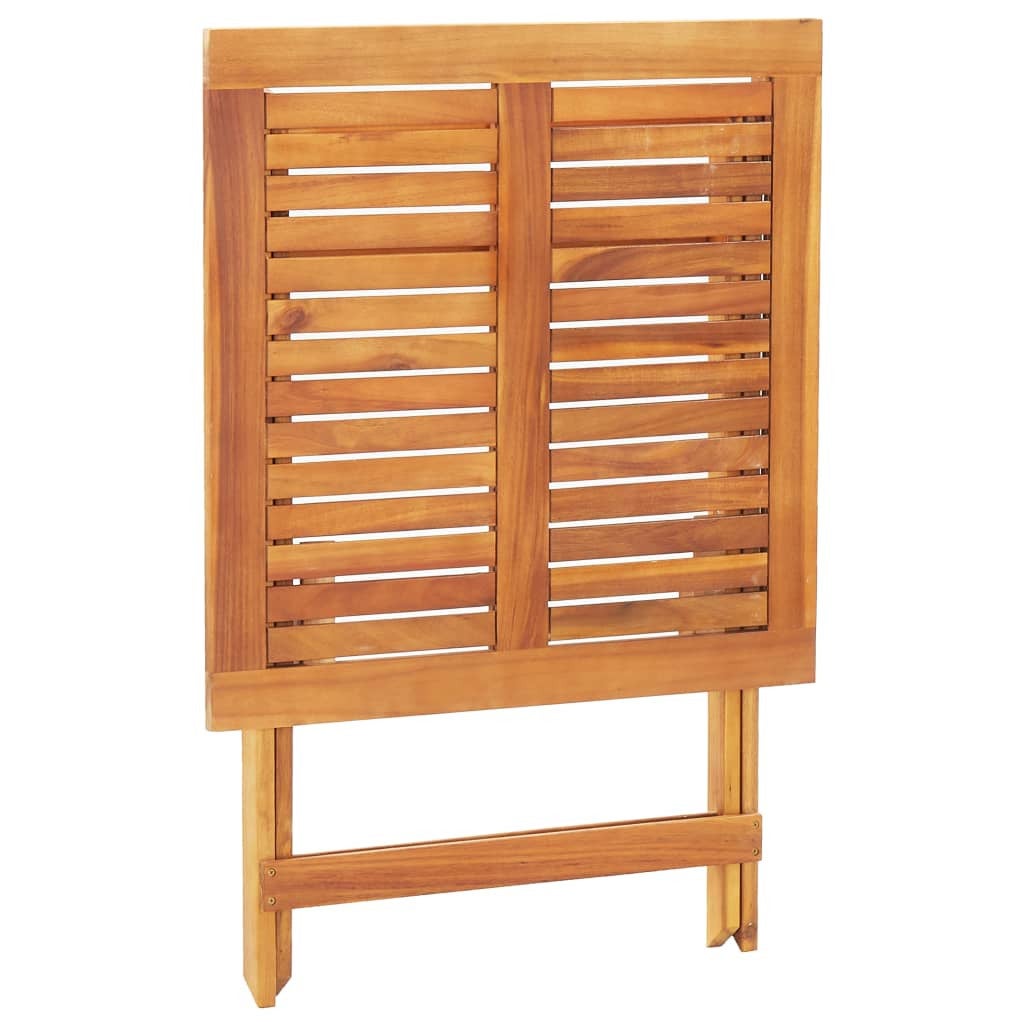 Table pliable de jardin 70x70x75 cm Bois d'acacia massif - 5