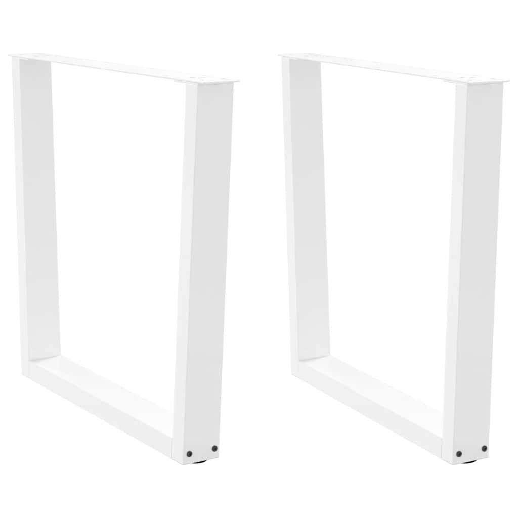 Nogi do stołu jadalnego w kształcie litery V 2 szt. Białe 90x(72-73,3) cm Stal vidaXL