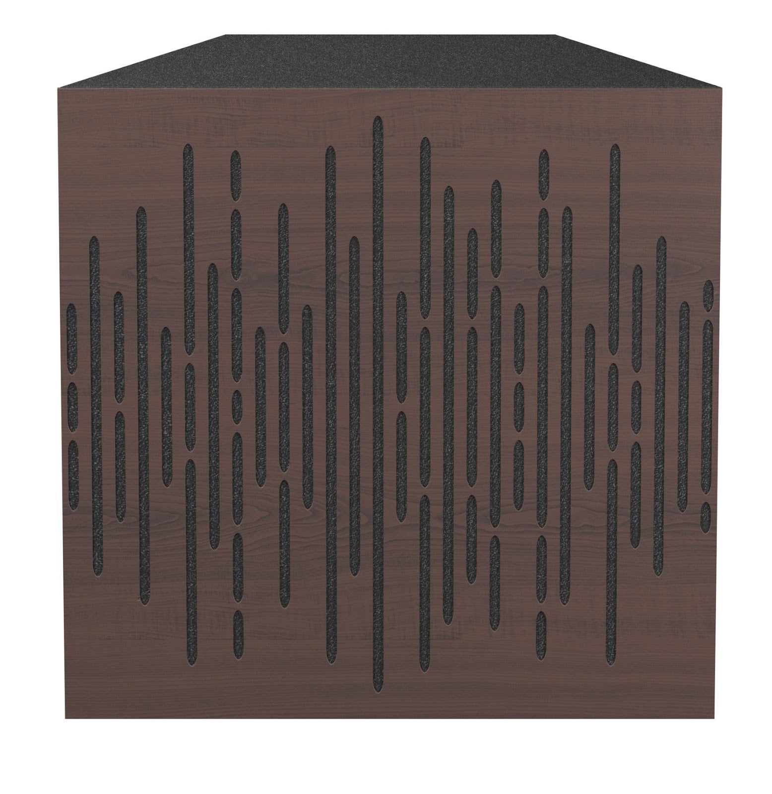 Lot de 2 Pièges à basses WAVE acoustiques insonorisants 50x50x10 cm -MDF perforé laminé et mousse acoustique -Noix - 2