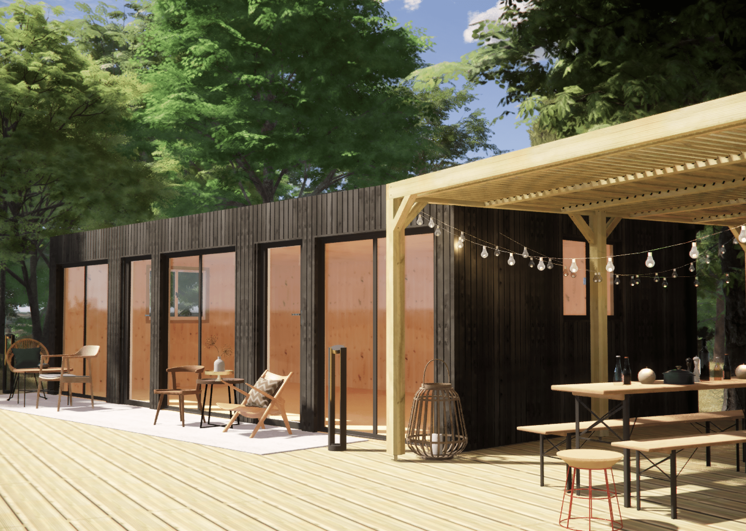 Studio de jardin habitable en bois 8,8 x 5,7 x 2,7 m - 6