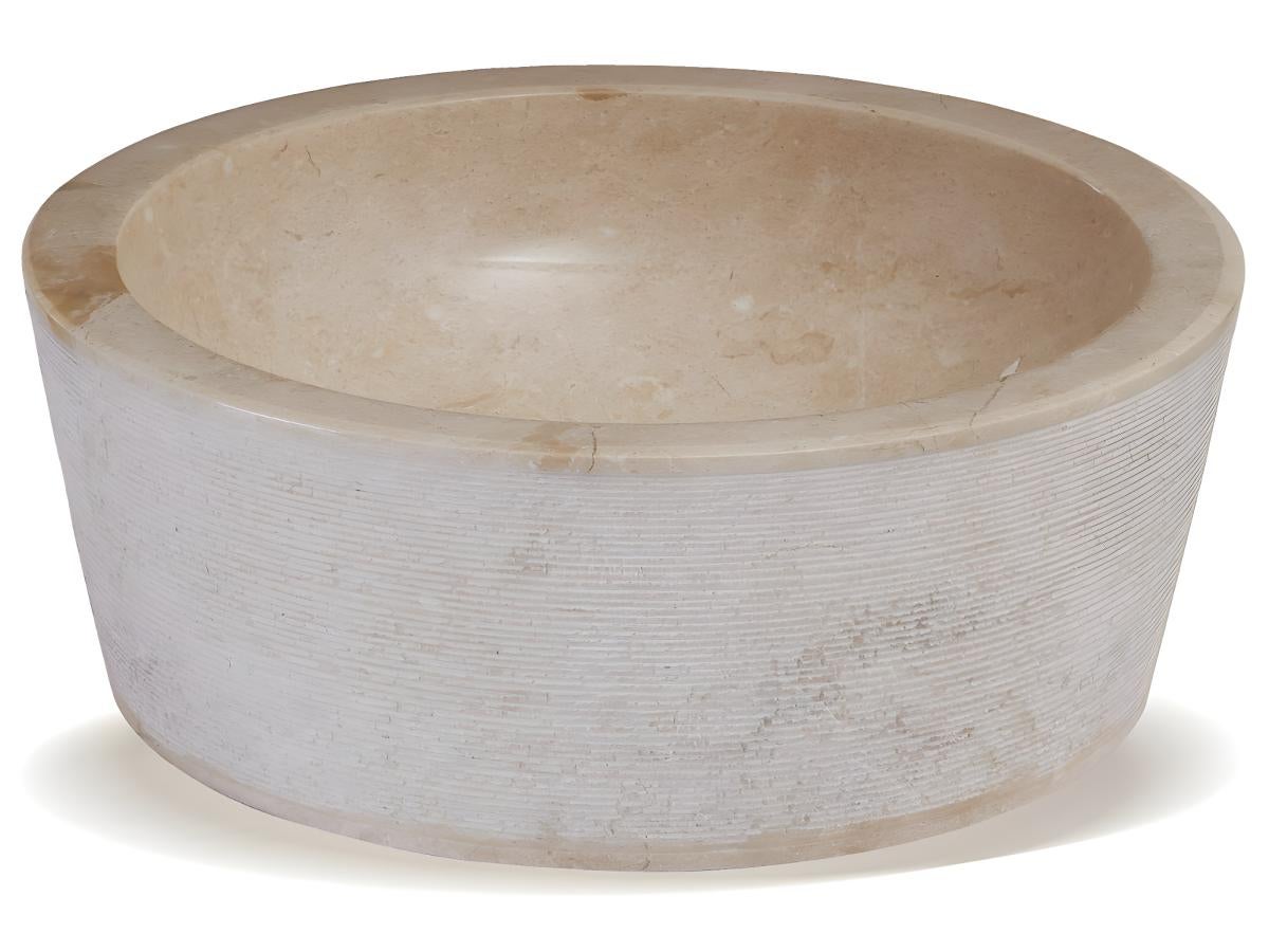 Vasque de salle de bain en marbre MARBLE - couleur crème - 5