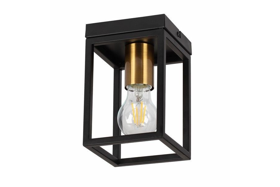 Lampa wisząca Cage ciemny mosiądz 1 x E27 x 40W wym: 18 x 12 x 12 cm Reality